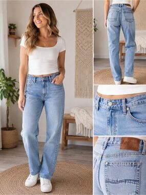 Lee Modern Series Women’s Straight Leg Jeans Size 31 Light Wash